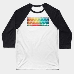 Rainbow color pattern keyboard Baseball T-Shirt